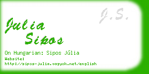 julia sipos business card